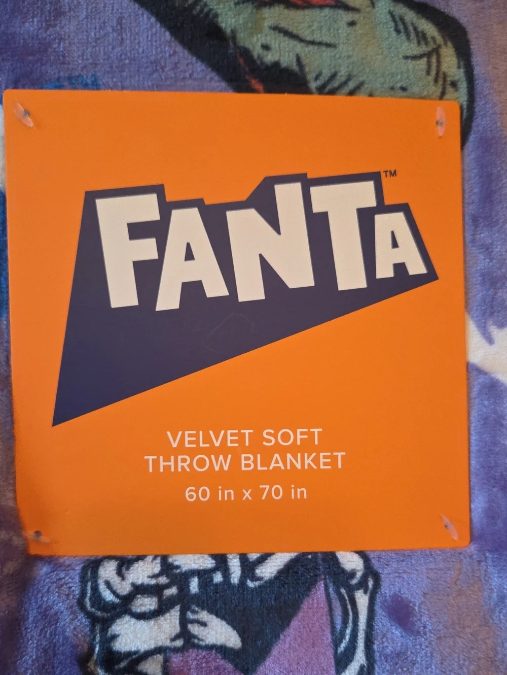 Velvet Soft Fanta Throw Blanket - Purple